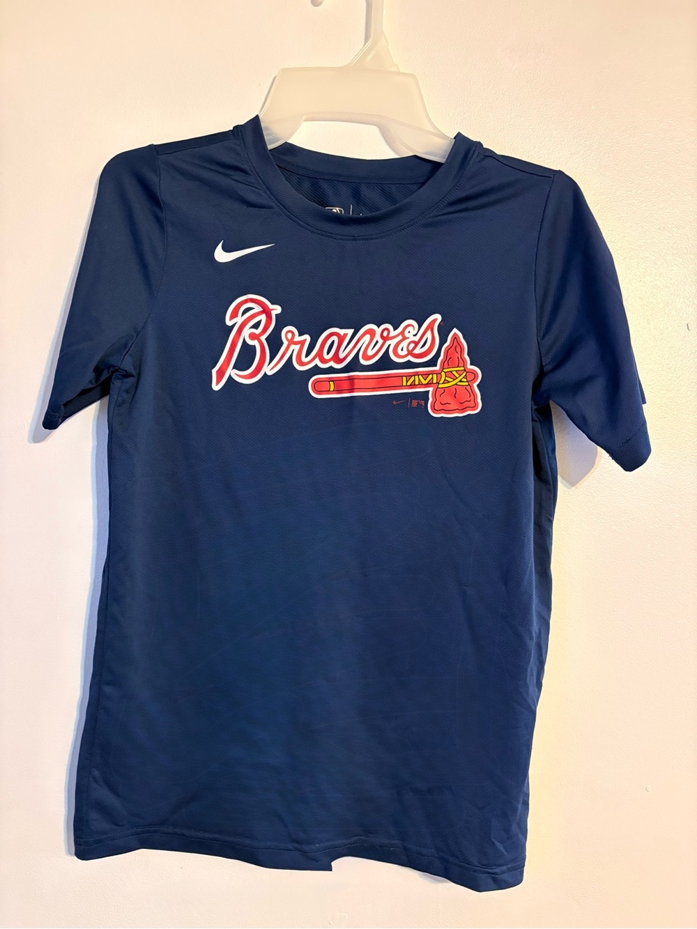 Nike Braves Navy Kids Short Sleeve Tee
